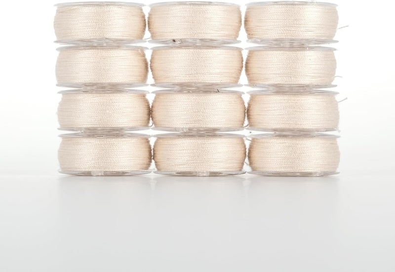 YLI Threads YLI Cotton Quilting Thread – 50 wt Egyptian Cotton for Piecing & Quilting - Low-lint & Strong - L Style Prewound Bobbins - Sandman - Image 2